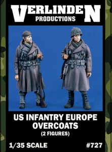 1/35 WWII US Infantry in Overcoats (2 Figures/Set) VERLINDEN #727 Resin Kits - Picture 1 of 2