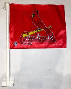 ST. LOUIS CARDINALS LOGO red 11X14 CAR flag GENUINE MLB Licensed US - Picture 1 of 5