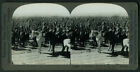Russian Troops In Review Show Bayonets stereoview World War I