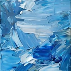 Blue Expressionism Oil Painting Luxury Canvas Wall Art Picture Print Colourful