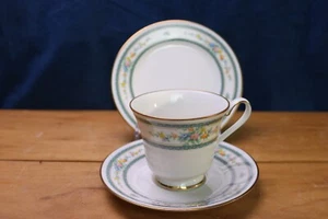 Noritake Ivory China Amenity Cup Saucer & Bread Plate Set of 3 #7228 Japan - Picture 1 of 5