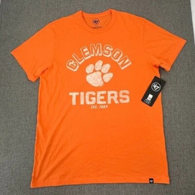 NOVO! Camisa 47 Brand Clemson Tigers 1889 laranja algodão grande‎ $35 logotipo pata - Imagem 1 de 4