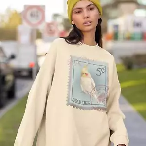 Cockatiel Post Stamp Sweatshirt - Picture 1 of 13