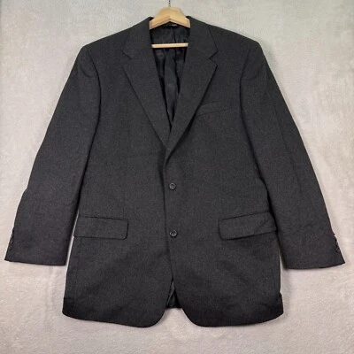 Jos. A. Chaqueta Blazer Bank Hombre 44L Gris Carbón 100% Cachemira Pecho Único Foto 1 de 4
