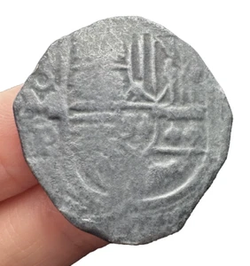 4 Reales Cob Spanish, Silver Coin Treasure (OMP mark) - Picture 1 of 8