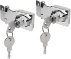 2 Packs 2.5in Keyed Hasp Lock Twist Knob Zinc Alloy Safe Hasp Home Lock Durable