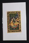 Vintage Handmade Water Color Folk Art Painting Miniature God Radha Krishna 11