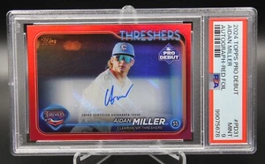 Aidan Miller - 2024 Topps Pro Debutto 02/10 Autografi Red Foil - Phillies - PSA 9 - Foto 1 di 3