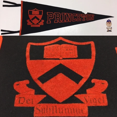 Vintage 1940s Princeton Tigers College University 10.5x29 Ivy League Pennant Cover