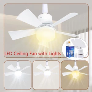 Ceiling Fan with Lights 30W E27 Dimmable Socket LED Cooling Fan Lamp with Remote - Picture 1 of 15