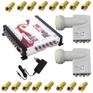 MK Digital 9/12 Multischalter, Multiswitch SAT Verteiler 9 auf 12 + Quattro LNB - Bild 1 von 11