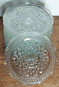 Vintage Anchor Hocking Wexford Muster Glas 6" Salat/Brot Teller (x11) - Bild 1 von 9