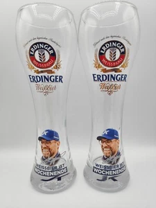 Vaso de cerveza blanco Erdinger Jürgen Klopp limitado vaso de trigo 2 uds - Imagen 1 de 2