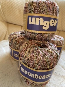 Unger Moonbeam a beautiful pastel nubby yarn W/sparkling silver metallic LotOf 4 - Picture 1 of 5