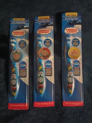 3 NUEVOS CEPILLOS DE DIENTES THOMAS THE TRAIN & FRIENDS CEPILLOS DE DIENTES Rojo/Amarillo/Azul  Foto 1 de 4