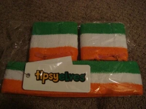 Tipsy Elfen Reißverschluss irische Flagge Stirnband und Armband Set - Bild 1 von 2