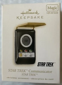 Hallmark~2008~ STAR TREK COMMUNICATOR~ LIGHT & SOUND~Keepsake Ornament~Excellent - Picture 1 of 6