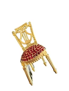 Vintage Rare Signed Karl Lagerfeld Huge Chair Brooch (A1811) - Picture 1 of 8