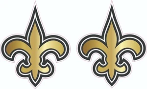 New Orleans Saints Chrome Inspired Full Size Football Helmet Decals - Picture 1 of 2