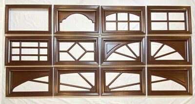 Kit de ventana de puerta de garaje Amarr caoba marco de panel corto insertar rejilla opción de vidrio Foto 1 de 4