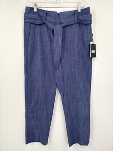 Pantalón corto DKNY con cinturón azul alta mar 10 pequeño NUEVO - Imagen 1 de 7
