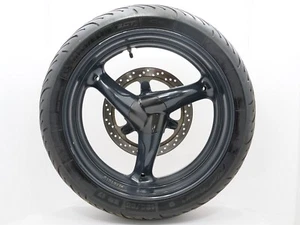 MOTO GUZZI NORGE 1200GT 8V REAR WHEEL RIM WITH TYRE BRAKE ROTOR BLACK 180/55 - Picture 1 of 16