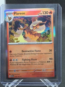 Tarjeta de error Pokémon tinta mancha error de impresión Flareon 136/165 casi como nueva/como nueva - Imagen 1 de 3