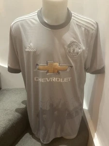 Adidas Manchester United 3rd Away Football Shirt 2017/2018 Size XL THIRD Man Utd - Picture 1 of 6