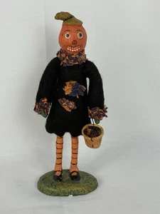 Monnie Wilson Halloween Arte Popular Calabaza Muñeca Con Cubo REPARADA - Imagen 1 de 7