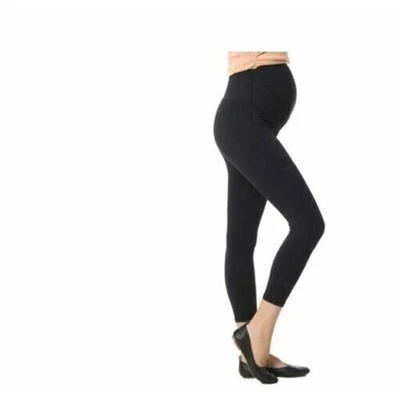 Kimi + Kai Maternity "Elle" High Performance Cropped Leggings Black XLarge $78 - Image 1 of 4