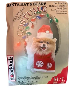 Vo-Toys Holiday Scarf & Santa Hat  17 -25" Dog Christmas Jingle Costume Party - Picture 1 of 2