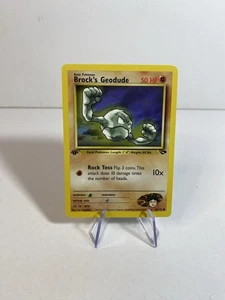 Brock's Geodude 68/132 1st Edition Gym Challenge Pokemon Card - Picture 1 of 2