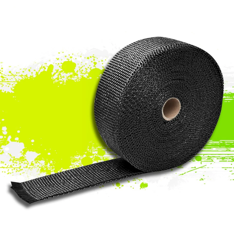 CABEZAL DE ESCAPE T1 MOTOR TURBO COLECTOR CINTA ENVOLTURA TÉRMICA 2"X 1/16 X 404" NEGRO Foto 1 de 1