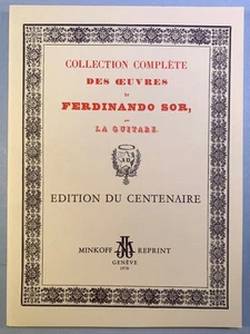 Ferdinando Sor - Edition Du Centenaire Des Oeuvres Pour La Guitar - Picture 1 of 2