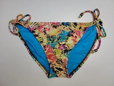 Parte inferior de bikini Bisou Bisou para mujer talla L traje de baño floral gráfico multicolor nuevo sin etiquetas Foto 1 de 4