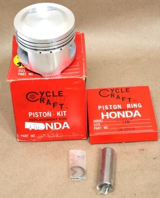 1983-1985 Honda ATC 200X 200 X Standard Bore 65MM Piston Rings Wrist Pin Clips - Image 1 of 3