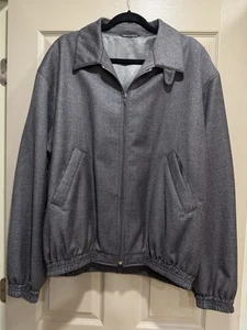 MARIO VALENTE ~ Men’s Wool Gray Bomber Jacket Sz XXL Made In Italy - Picture 1 of 7