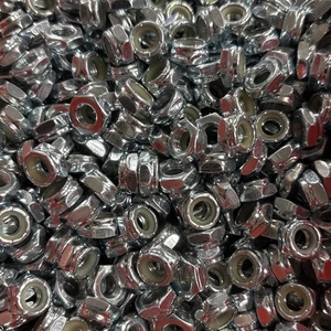 Steel Nylon Insert Locknuts- 1/4"-28 Thin Height- Zinc Silver Plated- Lot of 100 - Bild 1 von 1