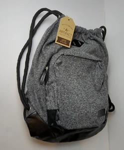 ARTIFACT Laptop Drawstring Backpack String Bag Cinch Vegan Leather Felted Wool - Bild 1 von 11