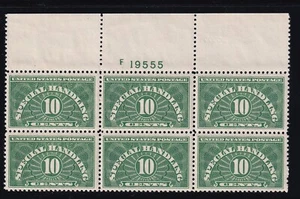 QE1 VF-XF never hinged TOP plate block of 6 nice color ! see pic ! - Picture 1 of 1