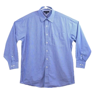Tommy Hilfiger Men's Blue Dress Shirt Size L 16 1/2 32-33 Long Sleeve - Picture 1 of 6
