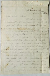 1862 Ruhestand Plantage Brief, Natchez, Bürgerkrieg, MS Unionisten brennen Häuser - Bild 1 von 9