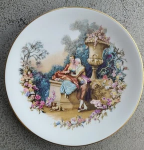 Vintage 8 1/2 Inch Marlborough Bone China Plate featuring Courting Man & Woman - Picture 1 of 2