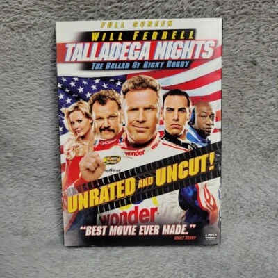 Talladega Nights Unrated Uncut DVD 2006 Full Screen - Will Ferrell - Image 1 of 4