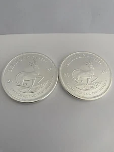 2 x Silbermünze Südafrika Krügerrand 2024 - Anlagemünze - 1 Oz Silber - Bild 1 von 2