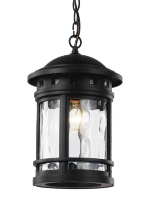 Trans Globe Lighting 40375-RT Boardwalk 1 Light 9" Rust Outdoor Hanging Lantern - Image 1 of 3