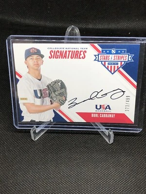 2020 USA Baseball Stars & Stripes Signatures /499 Burl Carraway Auto - Image 1 of 2