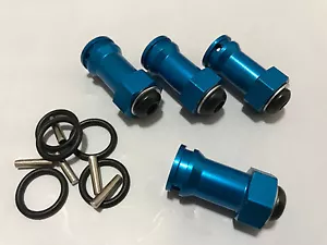Aluminum 12mm Hex 17mm Wheel Extension Traxxas Slash Stampede 4X4 -Blue !! - Picture 1 of 1