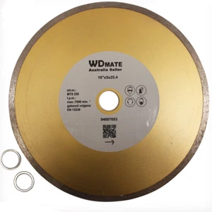 254mm Wet Diamond Cutting Disc Continuous Saw Blade 5*2.4mm Wheel10" 25.4/22.3mm - Picture 1 of 5