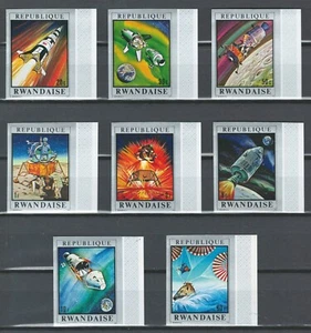 LOTE DE SELLOS CONMEMORATIVOS ESPACIO RWANDA ÁFRICA FRANCESA IMPERFORAT MNH (RWA 260) - Imagen 1 de 1